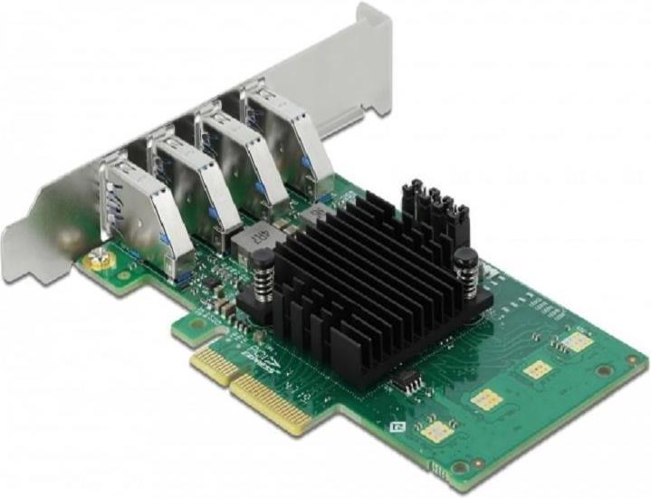 Immagine prodotto Delock Scheda PCI Express x4 a 4 x USB3.0 quadruplo canale esterno