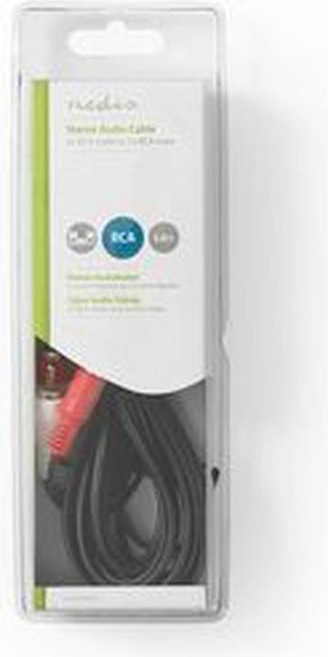 Produktbild Nedis Stereo-Audiokabel | 2x RCA Stecker | 2x RCA Stecker | Vernickelt | 5.00 m | rund | Schwarz | B (5 m, Cinch Kabel)