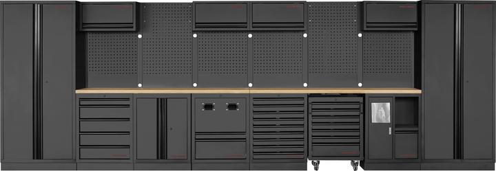 Produktbild Kraftwerk MOBILIO BLK Kombi Lochwand Buche (591 cm, 200 cm)