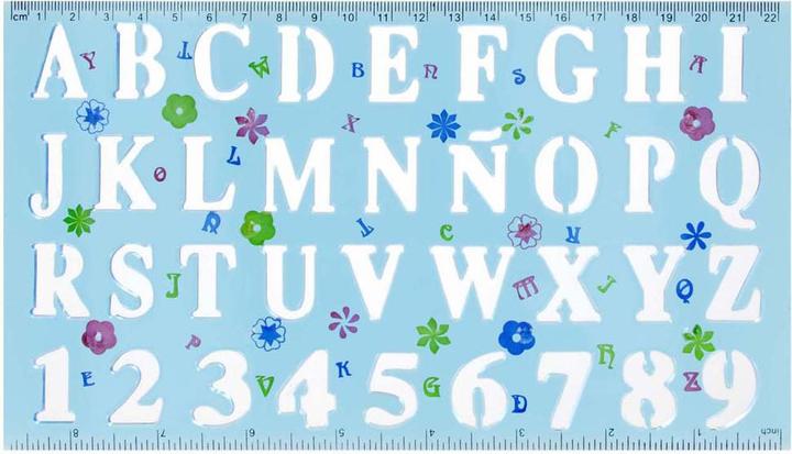 Produktbild Starpak Zeichenschablone aus Kunststoff Zahlen & Buchstaben