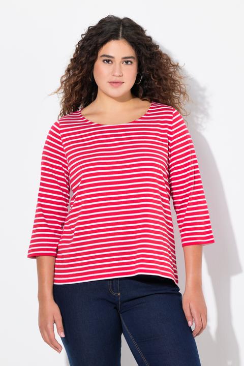 Produktbild Ulla Popken Ringelshirt, Classic, Rundhals, 3/4-Arm (46, 48)