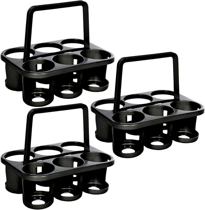 Produktbild Novaliv 3X Flaschenträger für 18 Flaschen - Stabiler Halt - Getränkekorb Kunststoff, Stapelbar, 32x2
