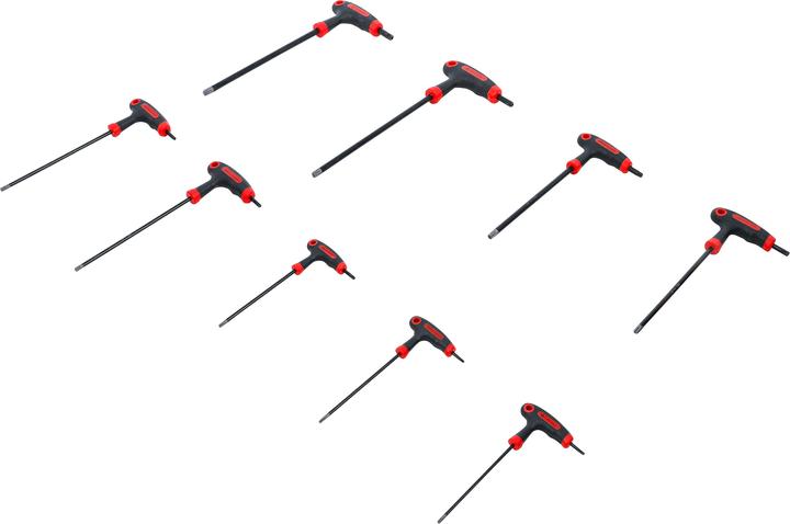 Actual product image BGS T-Handle L-Type Wrench Set T-Star tamperproof (for Torx) T10 - T50 9 pcs. (T-section)