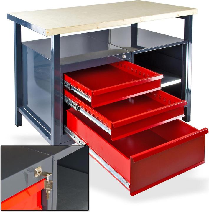 Actual product image Dema Workbench with 3 drawers (59 cm, 119 cm)