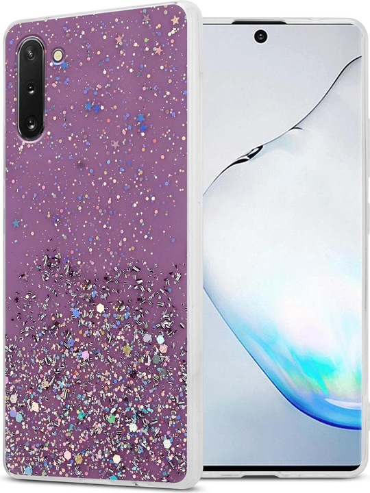 Purple with glitter