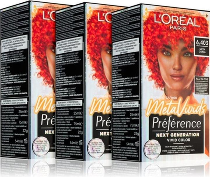 L'Oréal Paris LOreal Paris Preference Meta Vivids Haarfarbe - 6.403 Meta Coral, Semi-permanent (6.403 Meta Coral)