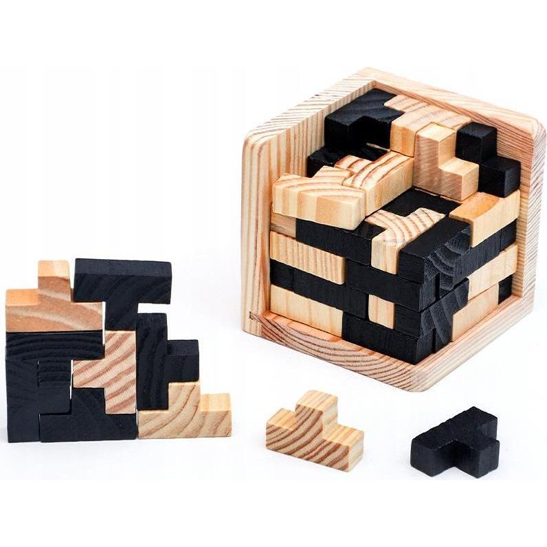 Thumbnail - JTI IQ Holzpuzzle, 3D - Würfel - Schwarz (1 Teile)
