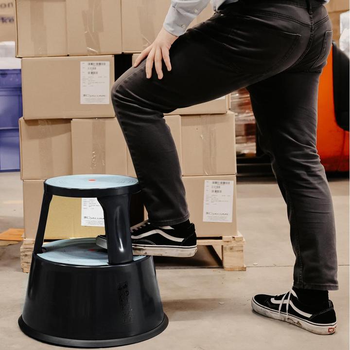 Actual product image Dönges Roller stool, metal, black