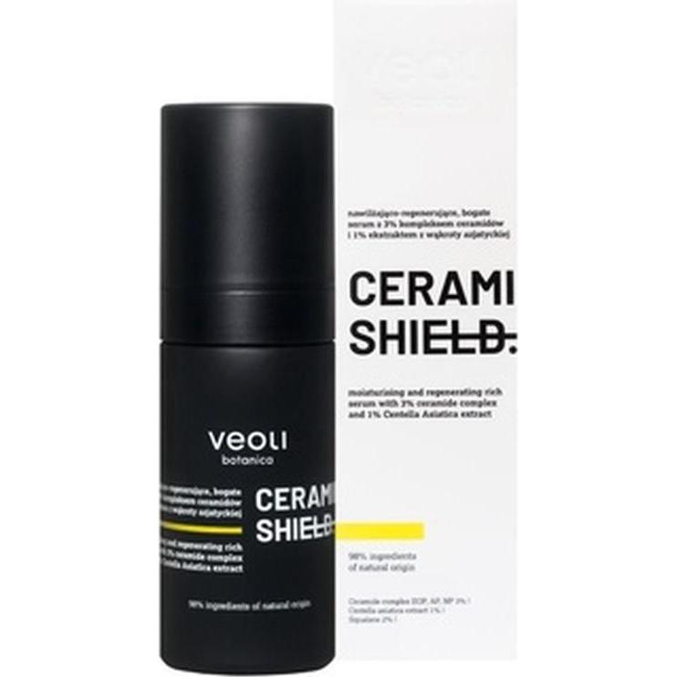Veoli Botanica Crema/Marrone Siero Viso, Ceramide Shield Moisturizing And Regenerating Serum In Rich Edition 30Ml (30 Ml)