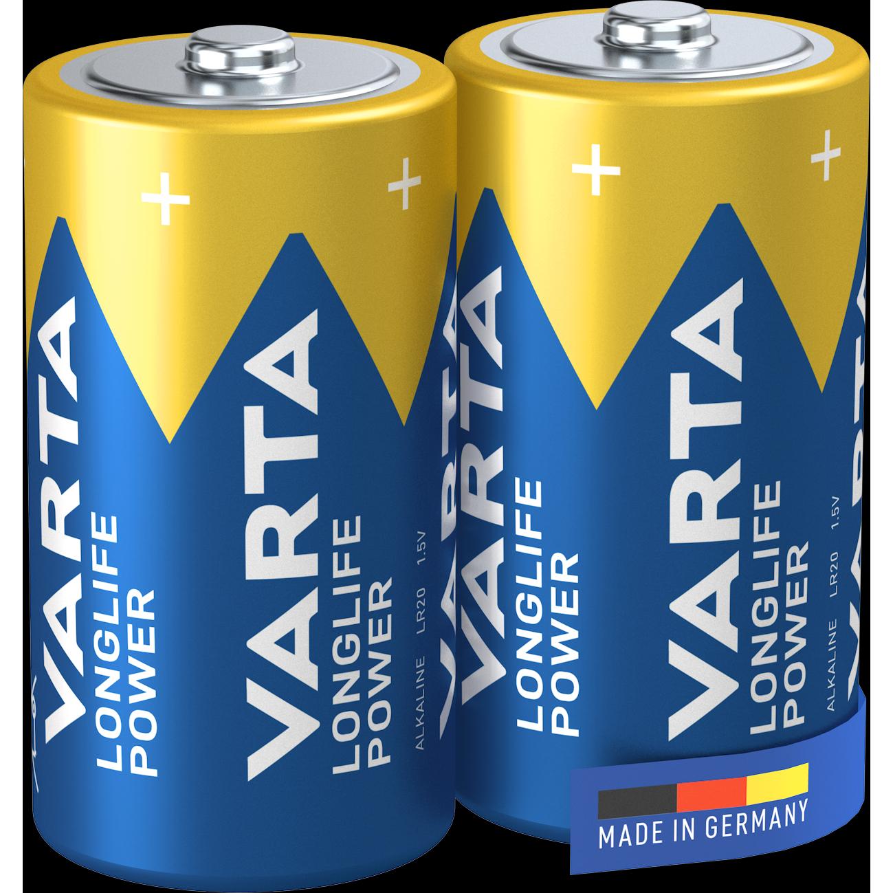 Varta VAR Longlife Power C 2er Blist (2 Stk., R14, 7800 mAh), Batterien + Akkus