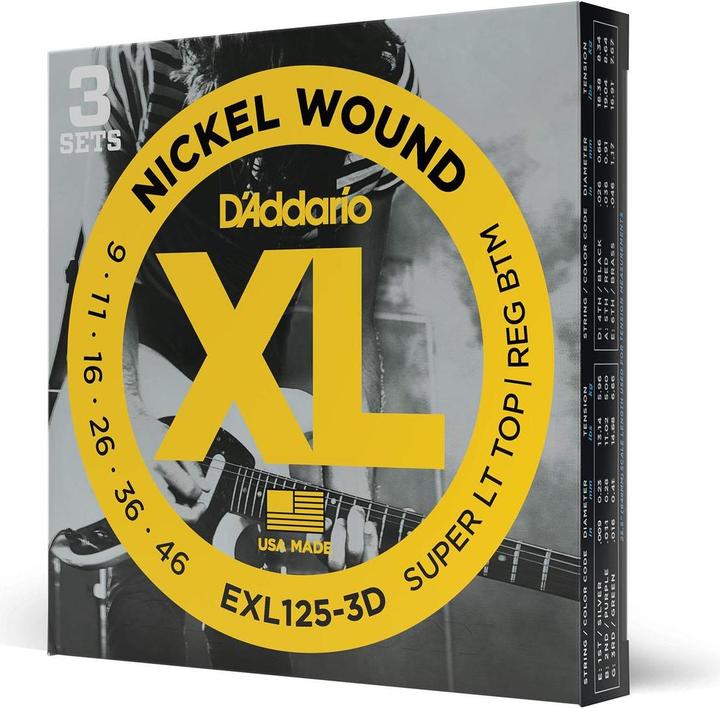 Produktbild D'Addario Exl125-3d (6x, E-Gitarre, 0.05")