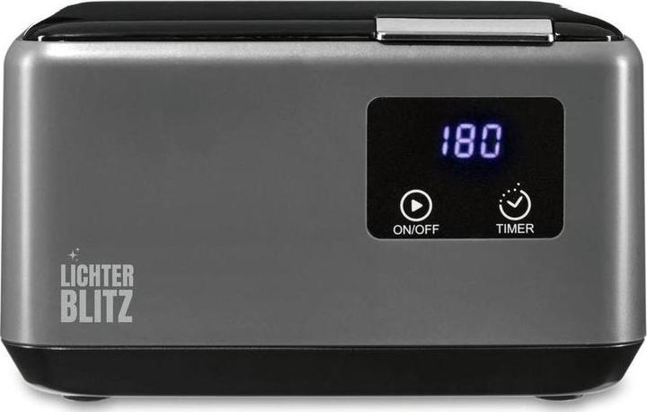 LichterBlitz Lichterblitz Ultraschallreiniger 50 W, Grau/Schwarz (45 kHz, 0.60 l)
