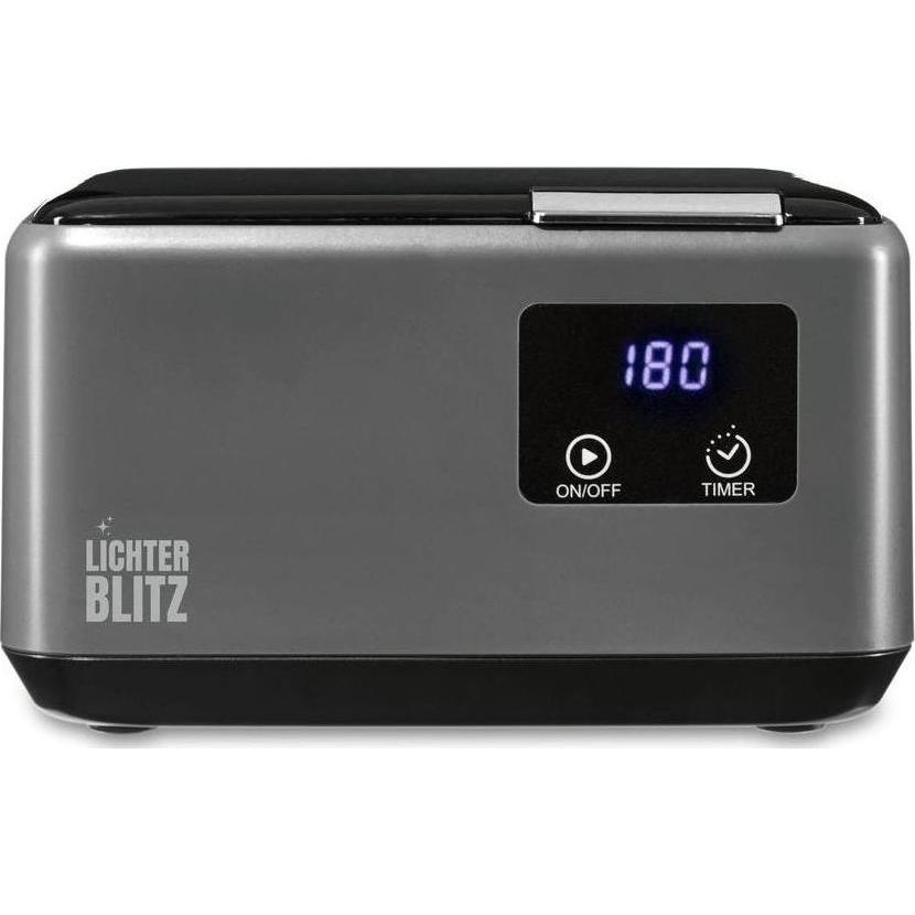 LichterBlitz Lichterblitz Ultraschallreiniger 50 W, Grau/Schwarz (45 kHz, 0.60 l) (19124)