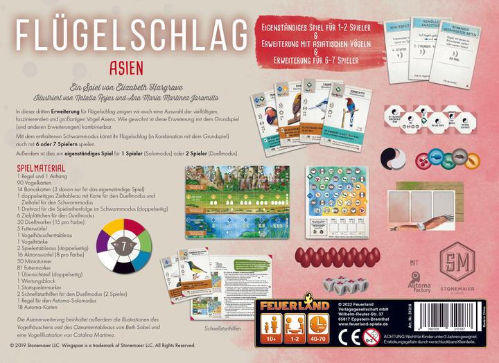 Produktbild Feuerland Flügelschlag: Asien-Erweiterung (Deutsch, 1 - 7 Spieler)