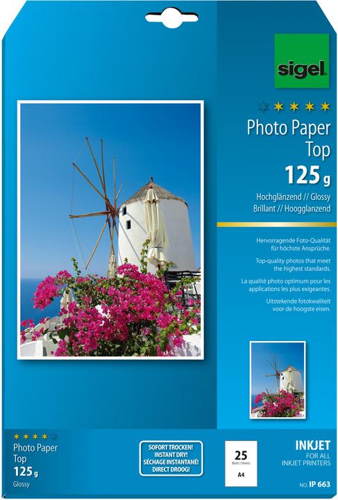 Image du produit Sigel Top jet d'encre (125 g/m², A4, 25 pcs)