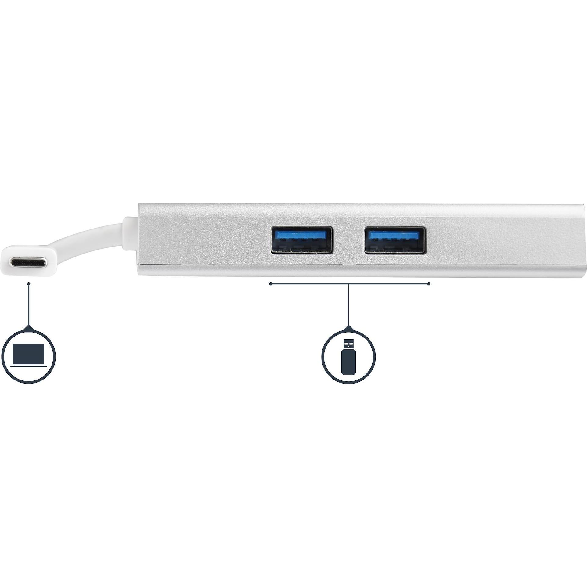 Thumbnail - StarTech Multi-Port-Station (USB-C, 1 Ports), Dockingstation + USB Hub, Silber