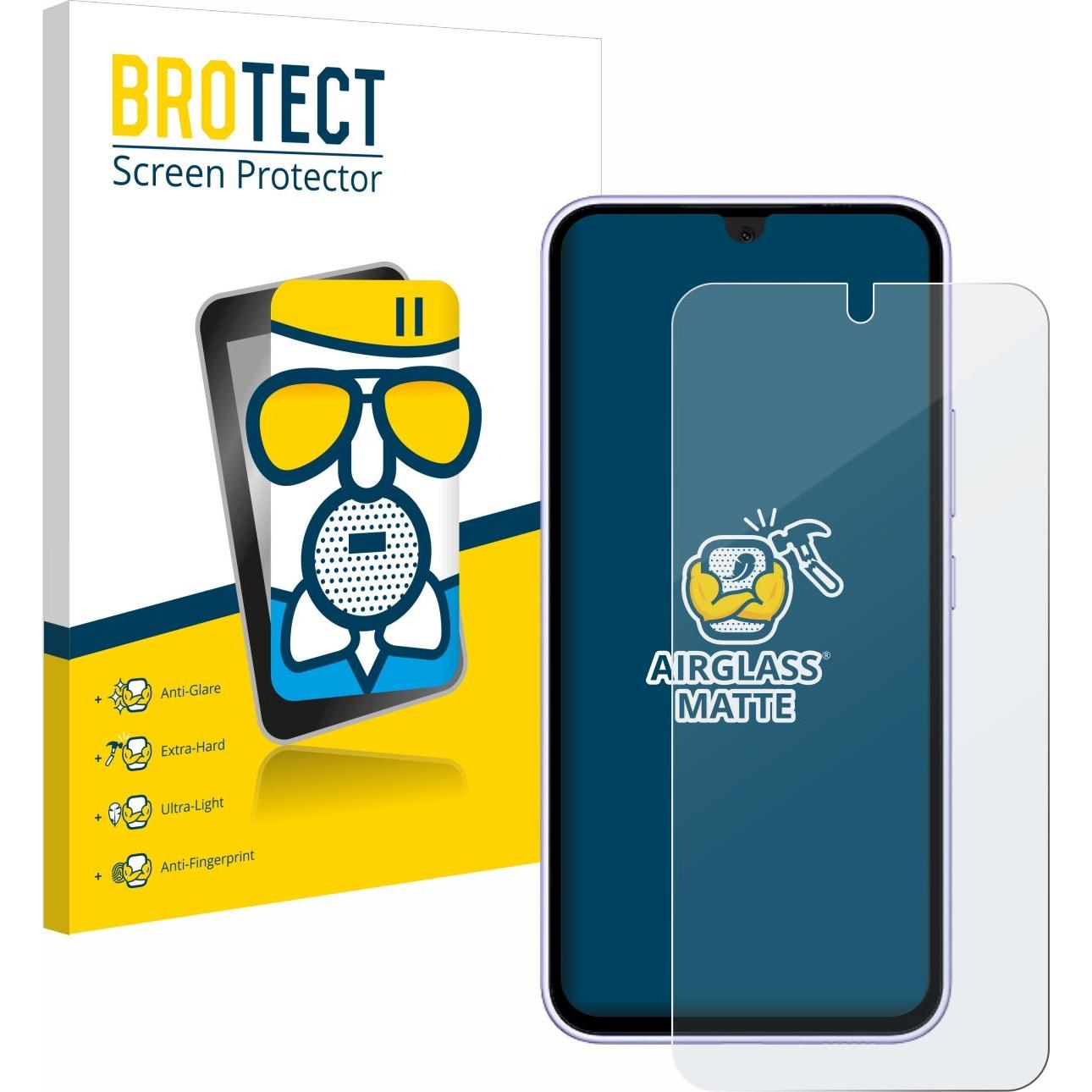 BROTECT AirGlass Panzerglasfolie Matt (1 Stück, Samsung Galaxy A54 5G), Smartphone Schutzfolie, Grau