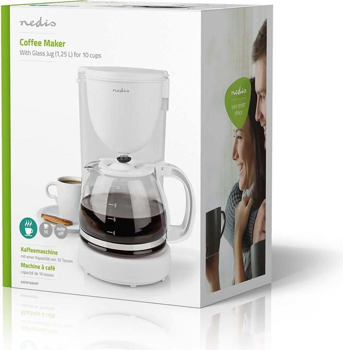 Produktbild Nedis Kaffeemaschine - Glaskanne -Warmhaltefunktion - Abnehmbaren Filterhalter - Abschaltautomatik