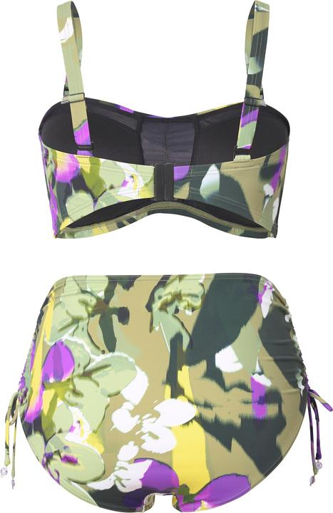 Immagine prodotto Ulla Popken Bikini con fiori, spalline regolabili, arricciatura e slip a vita alta (46)