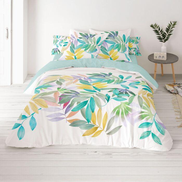 Image du produit Vedia Linge de lit feuilles multicolores (Housse de couette, 160 x 210 cm)