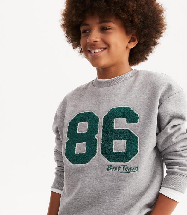 Produktbild La Redoute Collections Oversized-Sweashirt mit Rundhals und Stickerei (152)