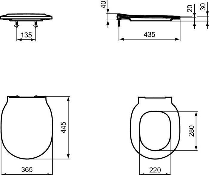 Productafbeelding Ideal Standard WC zitting Connect Air wit Wrapover met zacht sluitend mechanisme E036801