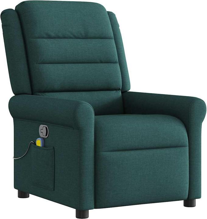 Immagine prodotto VidaXL Poltrona massaggiante Tessuto verde scuro Poltrona massaggiante TV
