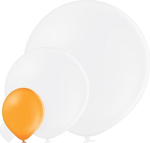 Actual product image Belbal 25 Decorative Round Balloons Ø 33 cm ORANGE (25 x)