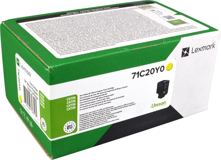 Actual product image Lexmark CS/X73x low Rtn 5K Cartridge (Y)