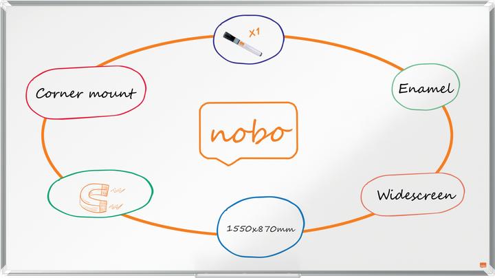 Produktbild Nobo Whiteboard Premium Plus 70, Weiss (155 x 87 cm)