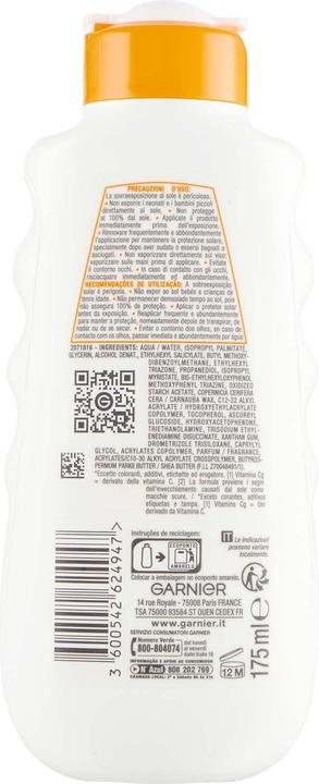 Produktbild Garnier Ambre Solaire Hydra 24h Protect Sunscreen Milk Spf30 175ml (Sonnenmilch, SPF 30, 175 ml)