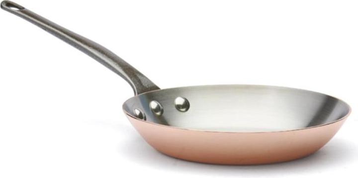 Produktbild de Buyer Inocuivre Bratpfanne mit Gusseisengriff (Bratpfanne, Edelstahl, Kupfer, 32 x 4 cm)