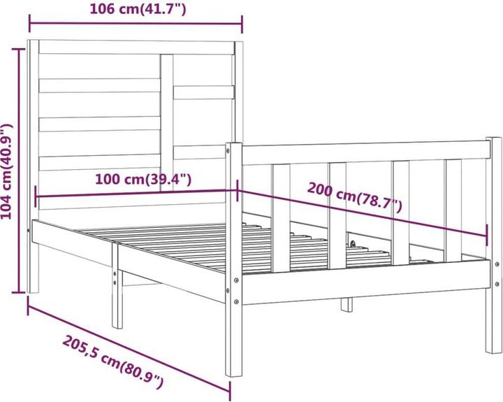 Produktbild vidaXL Kaleigh (100 x 200 cm)