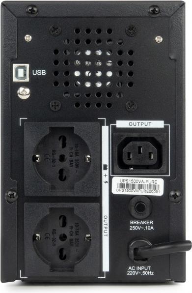 Actual product image Vultech UPS1500VA-PURE (1500 VA, 1200 W, Line-interactive UPS)