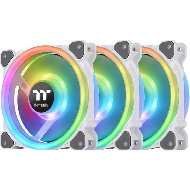 Thermaltake Riing Trio 12 RGB Radiator Fan White TT Premium Edition (120 mm, 3 x), PC Lüfter, Weiss