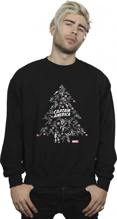 Immagine prodotto Captain America Christmas Tree Felpa Uomo (4XL)