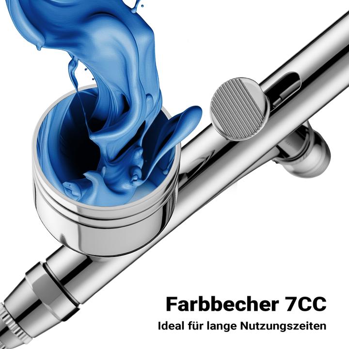 Produktbild Wiltec Airbrush Pistole HS-30-1 Air Brush Designs 0,3mm Düse Flüssigkeitsbecher