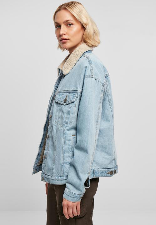 Actual product image Urban Classics Ladies Oversized Sherpa Denim Jacket - 19395 (XXL)