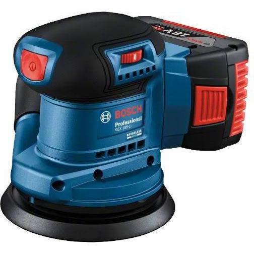 Bosch Hausgeräte, Schleifmaschine + Poliermaschine, BOSCH SZLIFIERKA MIMOŚR.GEX 185-LI 1x4,0Ah (Exzenterschleifer)