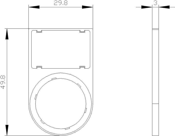 Produktbild Siemens Label holder, rounded bottom, black