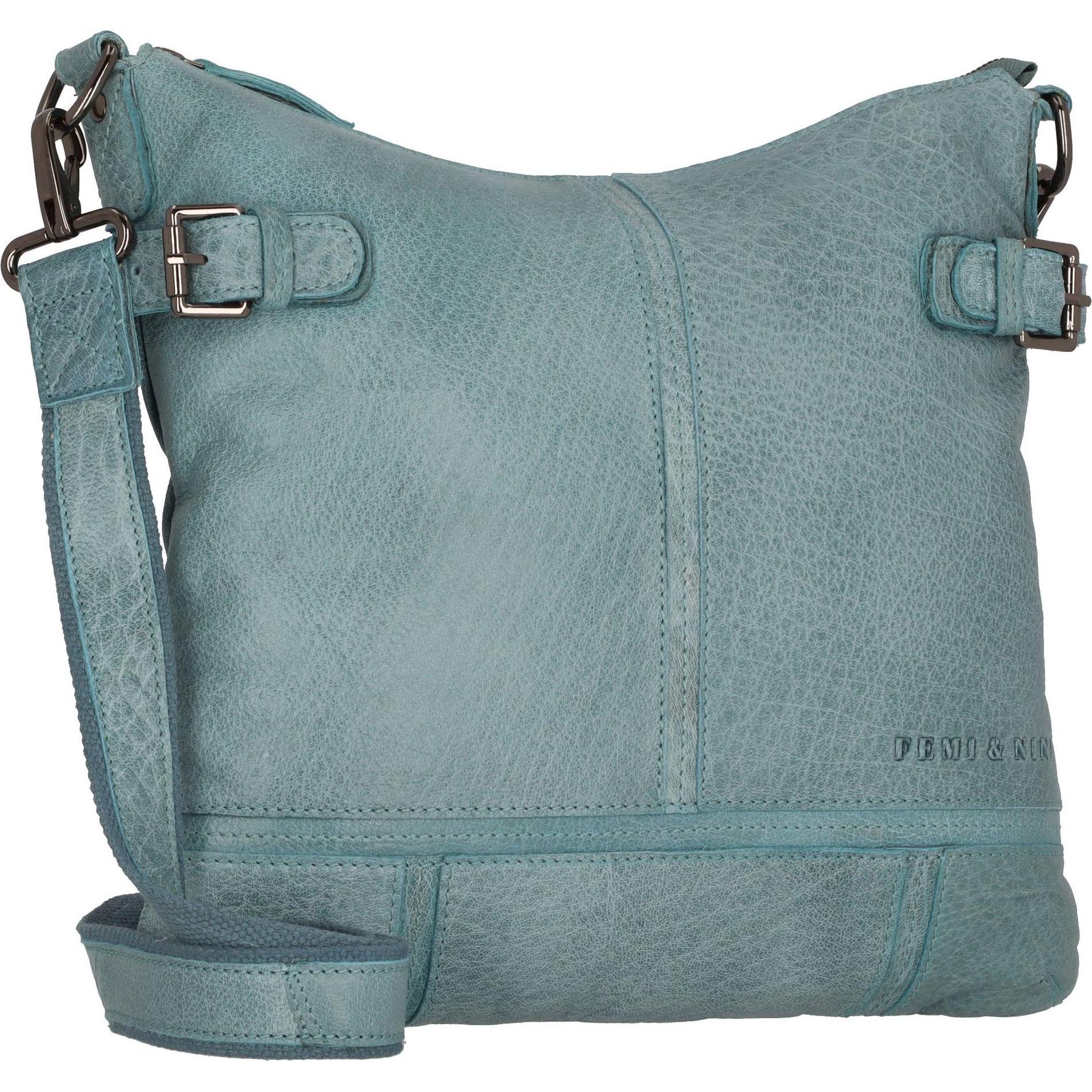 Thumbnail - Greenland Nature, Handtasche, Femi & Nine Umhängetasche Leder 33 cm, Türkis