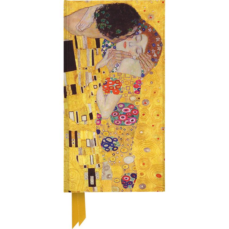Thumbnail - Browntrout Verlag, Heft + Block, Schmales Hardcover-Notizbuch: Gustav Klimt, Der Kuss (Liniert, Harter Einband)
