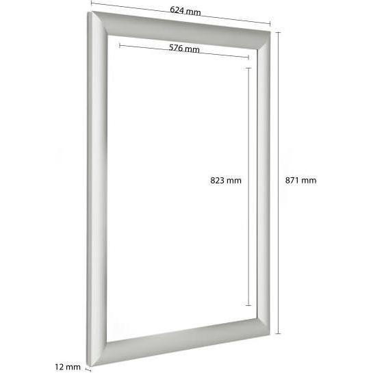 Update Displays, Prospektständer, Klapprahmen Easy-Fix silber 62,4 x 87,1 cm (A1)