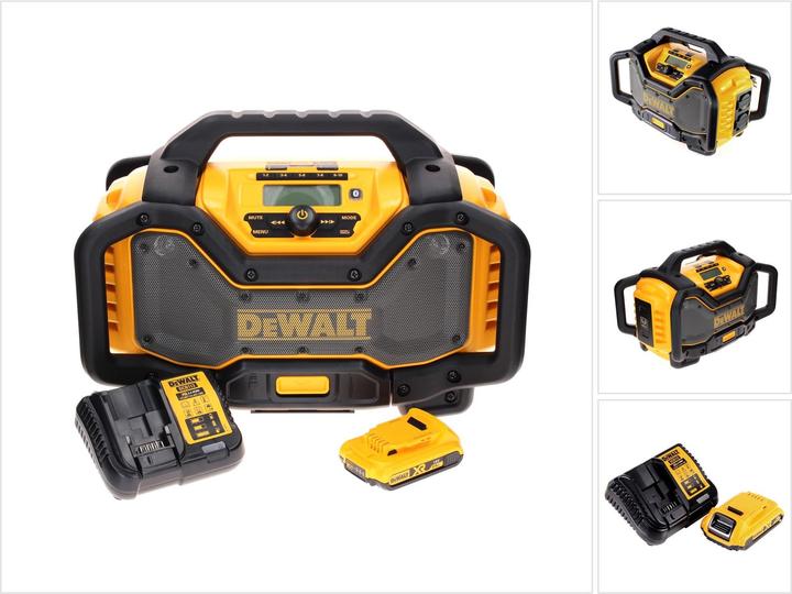 Produktbild DeWalt DCR 027 D1 Akku Radio DAB+ 10,8-18,0 V + 1x Akku 2,0 Ah + Ladegerät (DAB+, FM, Bluetooth)