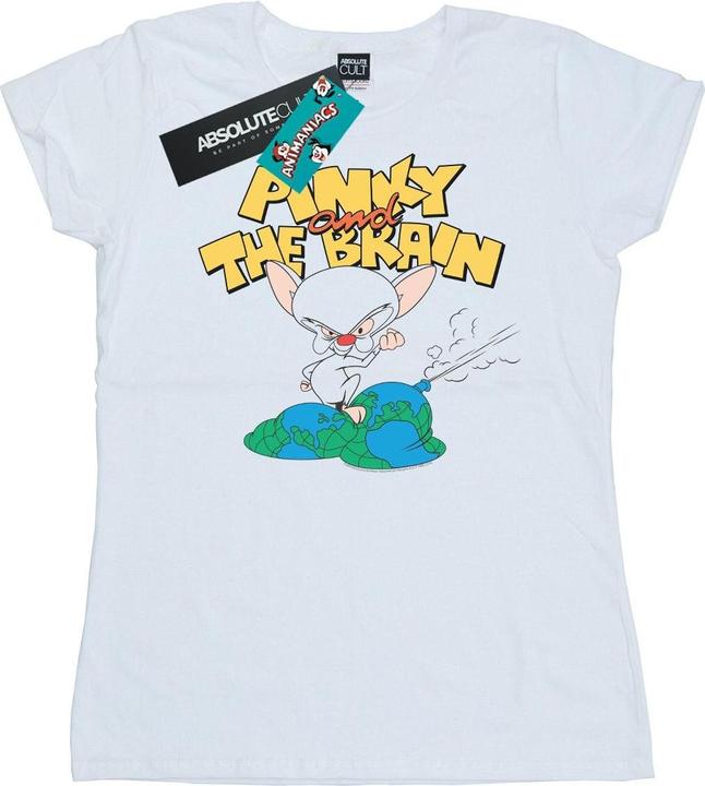 Universal Textiles Womens/Ladies The Brain World Domination Cotton T-Shirt (XL)