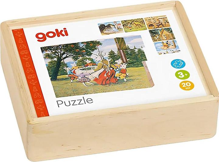 Produktbild Goki Holzblock Puzzle-Märchen (20 Teile)