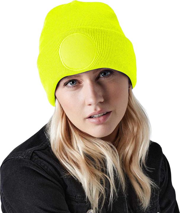 Actual product image Beechfield Unisex Circular Patch Cuffed Beanie