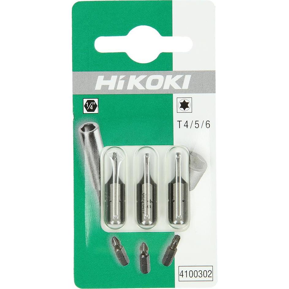 Hikoki, Chiave a bussola, Zubehör 4100302 Bits 1/4" Torx T4 / T5 / T6 - 25mm