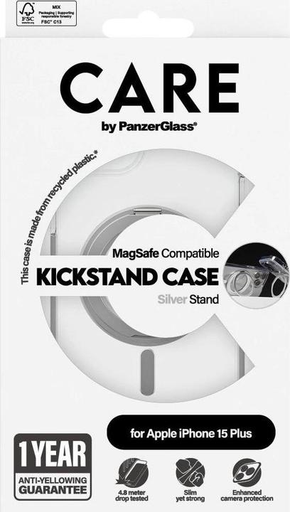 Produktbild Care Case Feature Silver Kickstand&MagSafe (Apple iPhone 15 Pro Max)