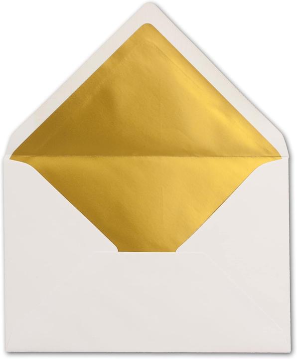 Actual product image Neuser Papier Briefumschläge C5 mit Goldfutter (75 Stück) (C5, 75x)